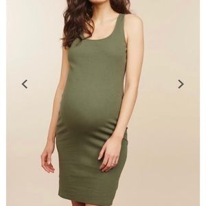 Ribbed maternity tank dress